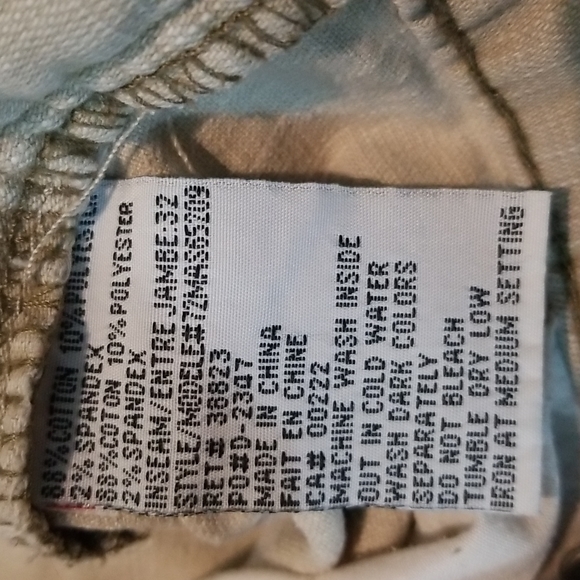 Jessica sport beige floral embroidered jean  like pants size 12 inseam 32 - Picture 12 of 12